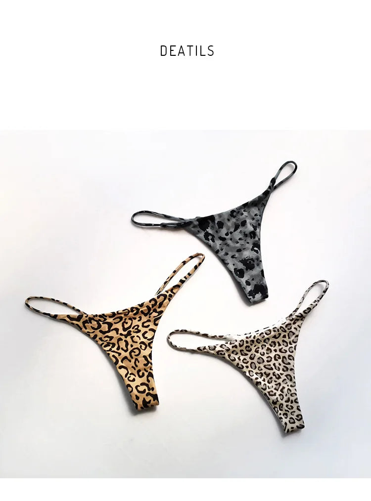 Cotton G String Leopard Women Panties Sexy Briefs Thong Low Waist T-back Bikini Underwear Seamless Femlae Lingerie Size S-XXL