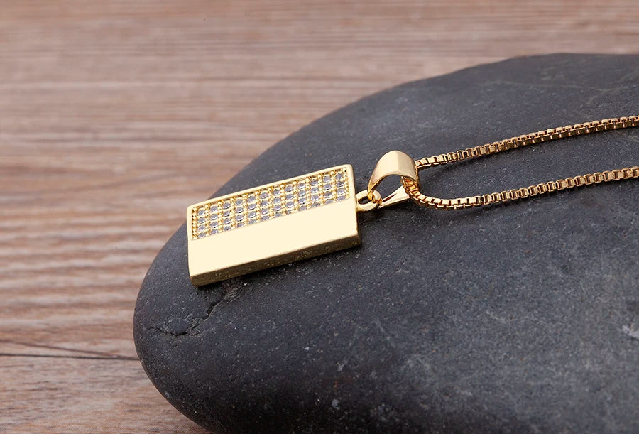 Nidin moda di lusso con zirconi cubici ciondolo a forma di cuore da donna placcato in oro collana a catena di alta qualità regalo per feste di gioielli scintillanti