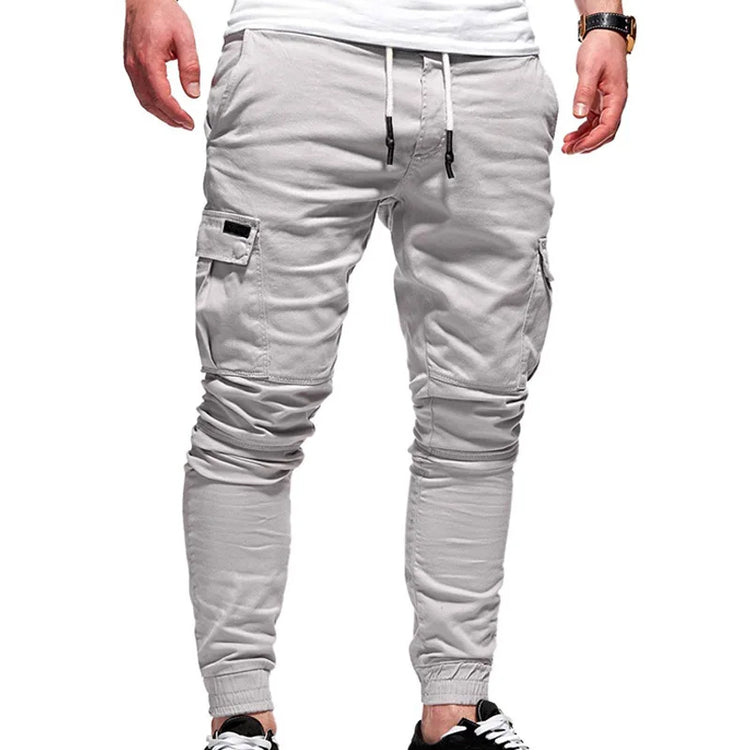 Men's Pants Multi-Pockets Joggers Men Sweatpants 2025 New Casual Solid Cargo Pants Men Oversize Streetwear Pants Men Trousers