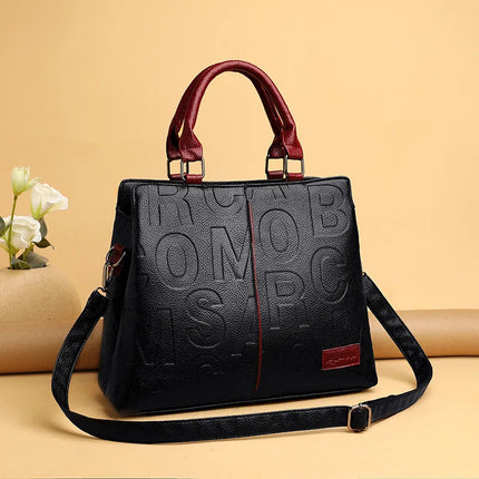 PU Leather Casual Crossbody Bags for Women Ladies Luxury Designer Tote Handbag Female Large Capacity Travel Shoulder Bag Sac PlatiNum