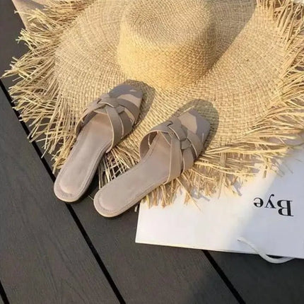 Nuove donne di arrivo Pantofole estive Presentazioni aziende produttrici giochi Open Toe Scarpe casual piatte Sandalo per il tempo libero Infradito da spiaggia femminile Big Size 41 42 43 - platinumshop