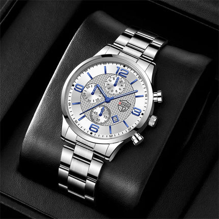 Orologi da uomo alla moda Orologio da polso al quarzo di lusso Calendario da uomo Business Casual Orologio in pelle Orologio luminoso platinumshop