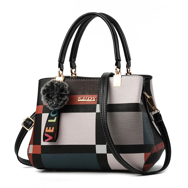 Elegant Designer Handbags Women Bags Messenger PU Leather Crossbody Bags Hairball tassen Girls Shoulder Bag Top-hand Tote Bag PlatiNum