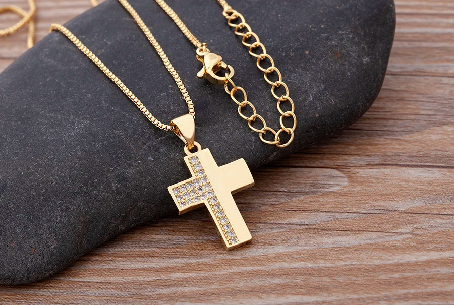 Nidin moda di lusso con zirconi cubici ciondolo a forma di cuore da donna placcato in oro collana a catena di alta qualità regalo per feste di gioielli scintillanti