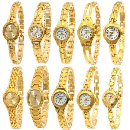 Orologio da polso da donna carino Mujer Relojes dorati Orologio al quarzo con quadrante piccolo Orologio da polso popolare Ora orologi eleganti da donna femminili platinumshop