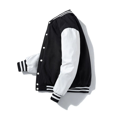 Winter Varsity Jacket Men Women Streetwear Basketball Jacket Fashion Casual Thick Parkas Men Korean Patchwork Couple Coat Button