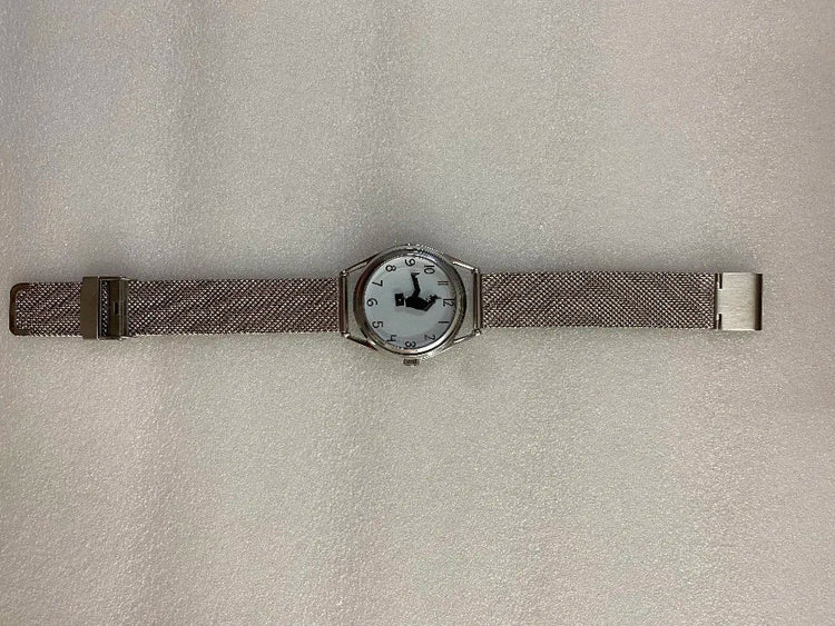 FEB 30TH Walking Men Design orologio Unisex da uomo dal Design creativo 3ATM cinturino in acciaio inossidabile resistente all'acqua platinumshop