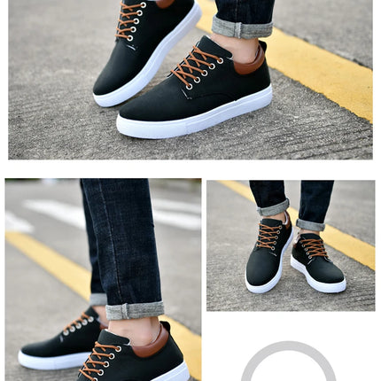 Fashion Canvas Men's Sneakers Black Lace Up Sping Shoes 2024 Classic Casual Vulcanized Shoes Size 46 47 Mens Spring Sport Shoes