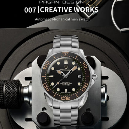 PAGANI DESIGN Orologi da uomo Orologio automatico di lusso retrò da uomo Orologio da polso meccanico giapponese da uomo Orologio impermeabile in acciaio inossidabile