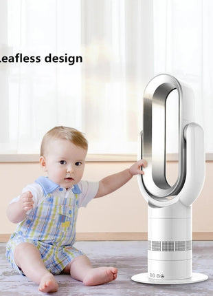 Ventilatore Freddo e Caldo con Telecomando, Senza Pale, 220V, Ultra-silenzioso, Purificatore d'Aria, Alta Qualità, Programmabile 1-9 Ore