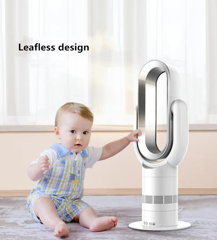 Ventilatore Freddo e Caldo con Telecomando, Senza Pale, 220V, Ultra-silenzioso, Purificatore d'Aria, Alta Qualità, Programmabile 1-9 Ore