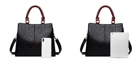 PU Leather Casual Crossbody Bags for Women Ladies Luxury Designer Tote Handbag Female Large Capacity Travel Shoulder Bag Sac PlatiNum