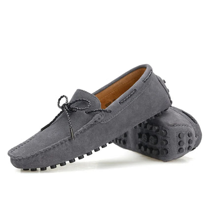 Mocassini da Uomo in Stile Italiano, Scarpe in Pelle Scamosciata, Calzature Comode e Leggere per Guida e Club