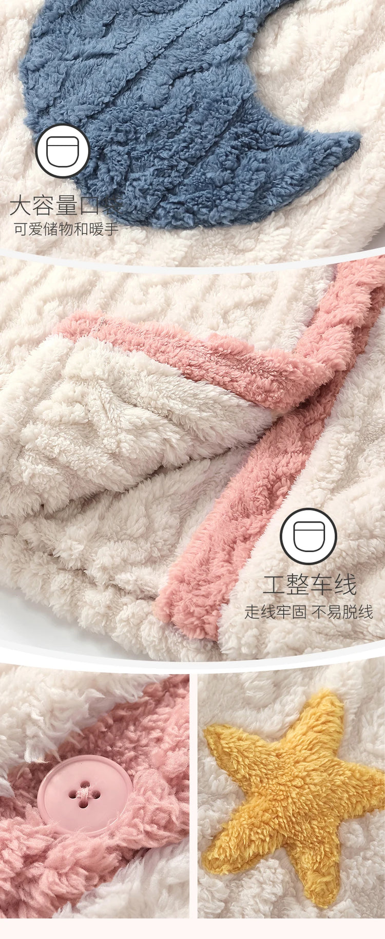 Thicker Women's Pajamas Warm Sweet Hooded Nightgown Winter Flannel Kawaii Home Clothes Female Cute Soft Chic Robes 2XL пижама