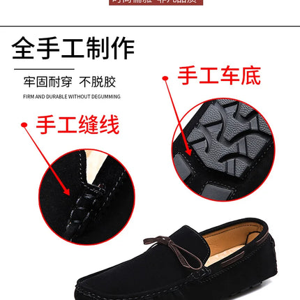 2025 Mocassino da uomo Grigio Marrone Nero Mocassini Scarpe da uomo in pelle Designer di lusso Marchio Moda Sneakers Appartamenti Slip on Leggero