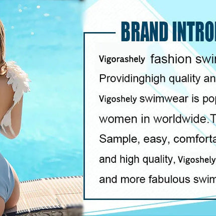 Vigorashely 2026 Set Tankini Vintage Solido da Donna con Spalline a Volant, Costume da Bagno Due Pezzi Senza Schienale a Vita Alta platinumshop