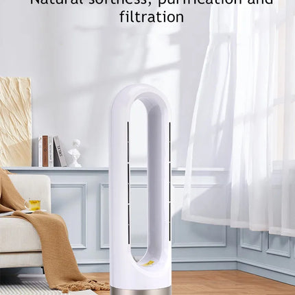Ventilatore a torre elettrico senza lama con riscaldatore per condizionatore d'aria in piedi con raffreddamento ad aria fredda e calda con telecomando timer