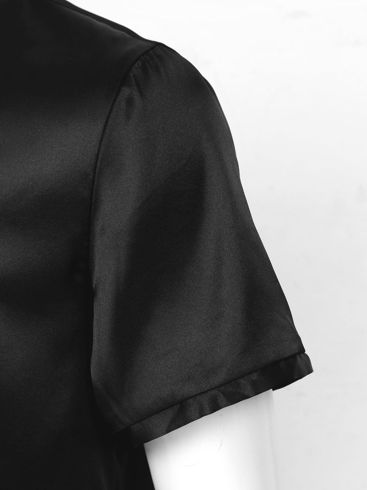 Donna uomo pigiama in raso di seta pigiameria maniche corte camicia da notte Kimono accappatoio abito da notte accappatoio camicia da notte estiva Homewear