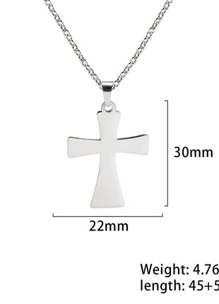 Cazador Collana con ciondolo croce religiosa alla moda di Gesù Collane a catena in acciaio inossidabile color oro per regalo di gioielli cavi unisex PlatiNum