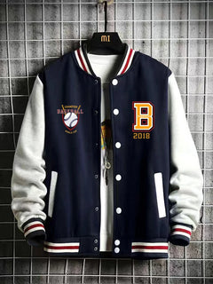 Supzoom New Arrival Letter Rib Sleeve Cotton Fashion Logo Single Breasted Casual Bomber Baseball Jacket Loose Cardigan Coat