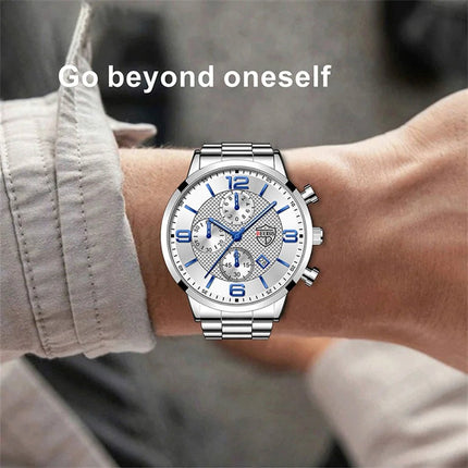 Orologi da uomo alla moda Orologio da polso al quarzo di lusso Calendario da uomo Business Casual Orologio in pelle Orologio luminoso platinumshop