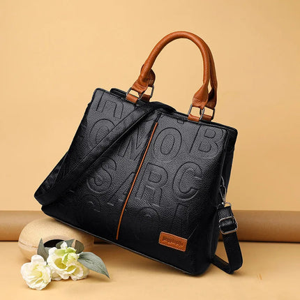 PU Leather Casual Crossbody Bags for Women Ladies Luxury Designer Tote Handbag Female Large Capacity Travel Shoulder Bag Sac PlatiNum