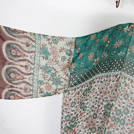 TEELYNN Chiffon Floreale di Stampa Kimono A Maniche Lunghe beach boho Cover up Camicetta delle donne Dell'annata di estate Cardigan Magliette E Camicette Blusas shirt platinumshop