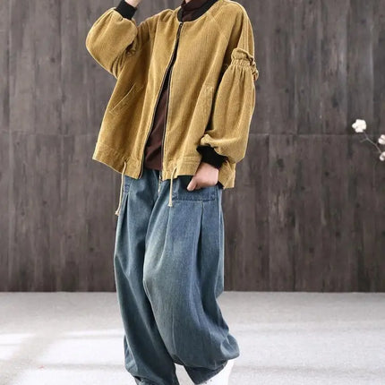 Nuovi Jeans larghi Oversize donna Denim pantaloni Casual incrociati pantaloni Harem Vintage femminili pantaloni Bloomers 2022 Jeans a gamba larga mamma