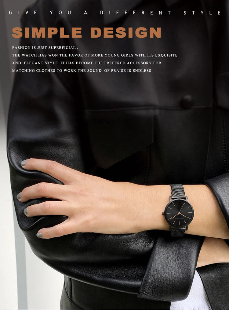 HANNAH MARTIN Movimento al quarzo giapponese in acciaio inossidabile di qualità del marchio Orologio Dropshipping da donna impermeabile da 36 mm in oro rosa completo platinumshop