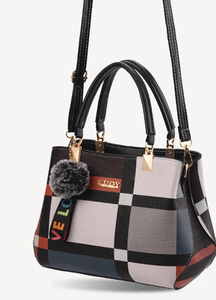 Elegant Designer Handbags Women Bags Messenger PU Leather Crossbody Bags Hairball tassen Girls Shoulder Bag Top-hand Tote Bag PlatiNum