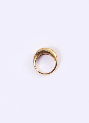 e-Manco Fashion Simple Stainless Steel Rings for Women Arc Rings Jewellery Geometric Ring Size 5 6 7 8 PlatiNum