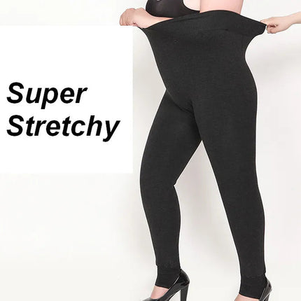 Plus Size 2XL 3XL 5XL Thick Leggings for Winter Super Stretchy Good Elastic 700g Very Warm  Fleece Leggin ouc688 PlatiNum