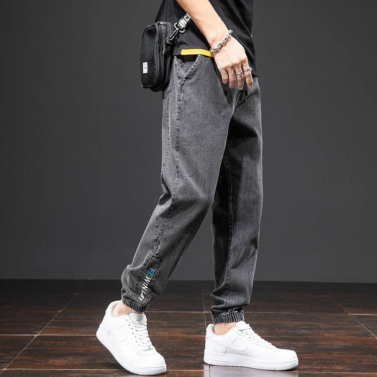 Spring Summer Black Blue Cargo Jeans Men Streetwear Denim Jogger Pants Men Baggy Harem Jean Trousers Plus Size PlatiNum