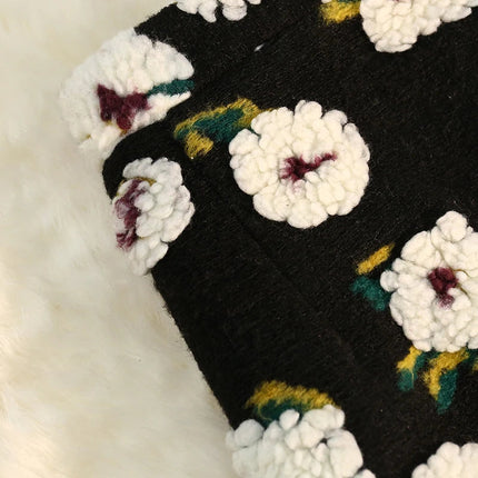 Three Dimensional Flower Skirts Women Winter High Waist Woolen Thickened Long Skirt Female Autumn New PlatiNum