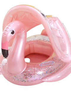 Rooxin Flamingo Nuoto Cerchio Bambino Infantile Galleggiante Piscina Anello di Nuoto Con Parasole Sedile Galleggiante Estate Spiaggia Piscina Festa Giocattoli
