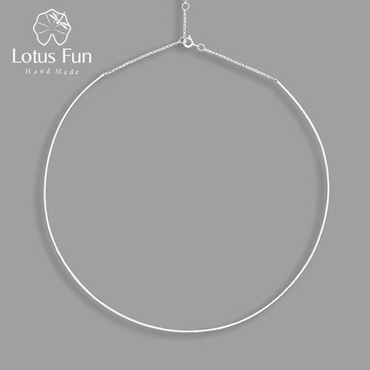 Lotus Fun oro 18 carati minimalismo Cool collana catena vero argento Sterling 925 fatto a mano gioielleria raffinata per le donne Collier Acessorios