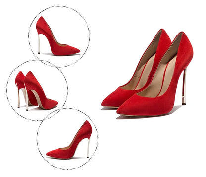 【Measure your feet length before order】Luxury Designer Women Pumps Stiletto High Heel Sexy Fetish Party Zapatos De Tacon C-PU-1