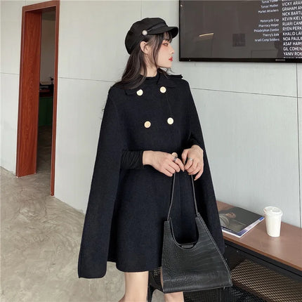 Autumn Winter Plus Size Women Coat Woolen Cloth Cloak Loose Overcoat Female High Quality 2025 Manteau Femme Hiver Oversize