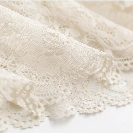 Sexy Natural Mulberry Silk Knitted Lace Camisole Bell Dress Bottom Women's Fashion Nightgown
