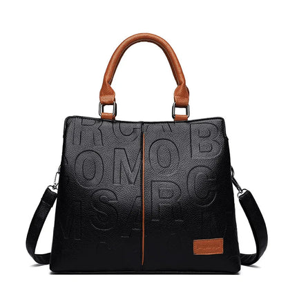PU Leather Casual Crossbody Bags for Women Ladies Luxury Designer Tote Handbag Female Large Capacity Travel Shoulder Bag Sac PlatiNum