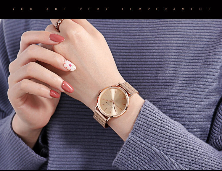 HANNAH MARTIN Movimento al quarzo giapponese in acciaio inossidabile di qualità del marchio Orologio Dropshipping da donna impermeabile da 36 mm in oro rosa completo platinumshop