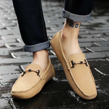 Nuovi uomini scarpe casual moda pelle scamosciata morbida mocassini da uomo mocassini per il tempo libero slip on scarpe da guida da uomo scarpe pigre fatte a mano appartamenti comodi
