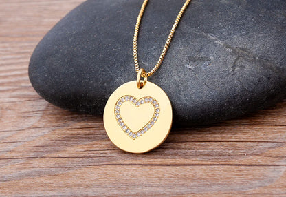 Nidin moda di lusso con zirconi cubici ciondolo a forma di cuore da donna placcato in oro collana a catena di alta qualità regalo per feste di gioielli scintillanti