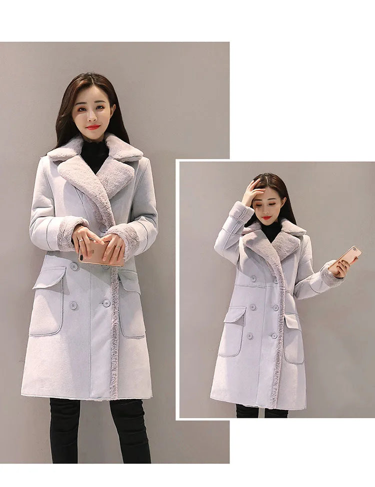 Winter Fashion New High Quality Rabbit Fur Coat Velvet Fur Coat Long Fur Coat Female Loose Thick Warm Mink Fur Teddy Coat