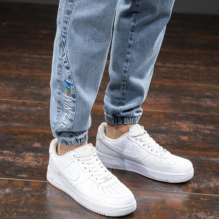 Spring Summer Black Blue Cargo Jeans Men Streetwear Denim Jogger Pants Men Baggy Harem Jean Trousers Plus Size PlatiNum