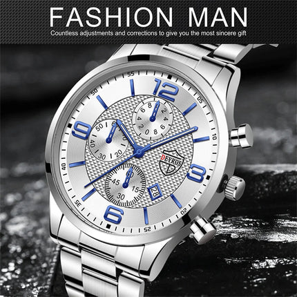Orologi da uomo alla moda Orologio da polso al quarzo di lusso Calendario da uomo Business Casual Orologio in pelle Orologio luminoso platinumshop