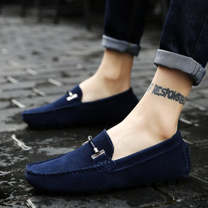 Nuovi uomini scarpe casual moda pelle scamosciata morbida mocassini da uomo mocassini per il tempo libero slip on scarpe da guida da uomo scarpe pigre fatte a mano appartamenti comodi