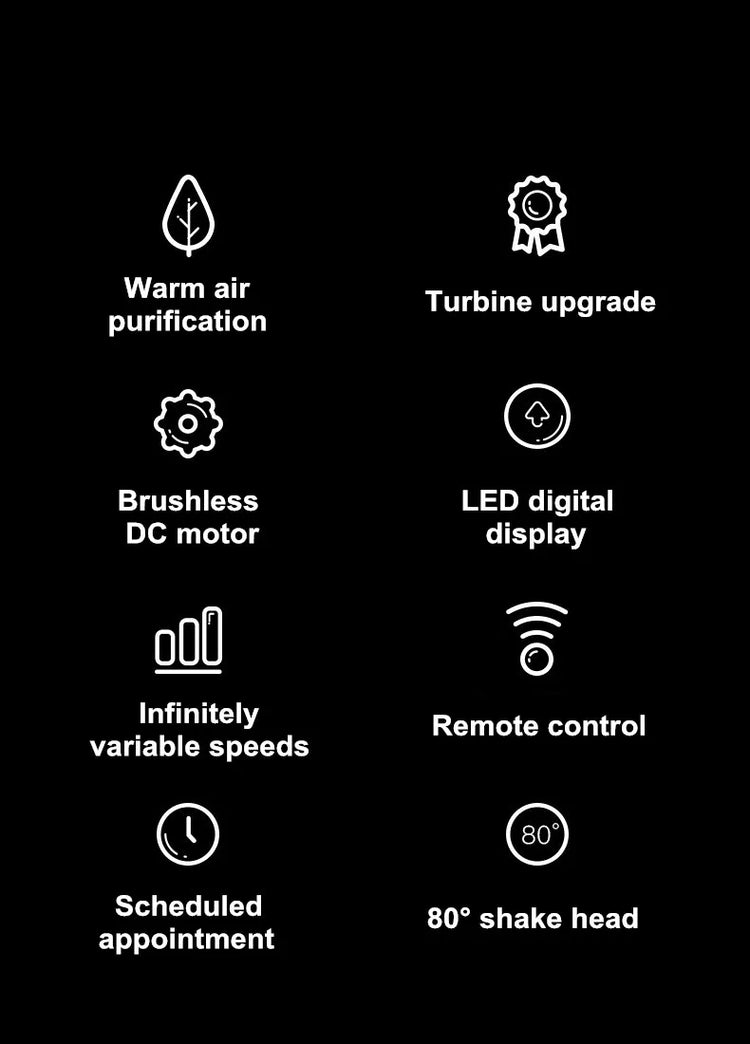 Ventilatore da 46 pollici Ventilatore da pavimento intelligente con vento caldo e freddo Ventilatore da pavimento per la casa Ventilatore di raffreddamento con circolatore d'aria con telecomando silenzioso