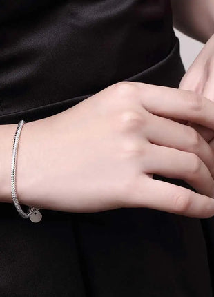 Fine 3MM Catena in osso di serpente Braccialetti in argento sterling 925 Collana Set di gioielli per uomo Donna Marchi di moda Regali di nozze per feste platinumshop