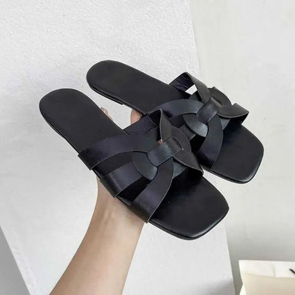 Nuove donne di arrivo Pantofole estive Presentazioni aziende produttrici giochi Open Toe Scarpe casual piatte Sandalo per il tempo libero Infradito da spiaggia femminile Big Size 41 42 43 - platinumshop